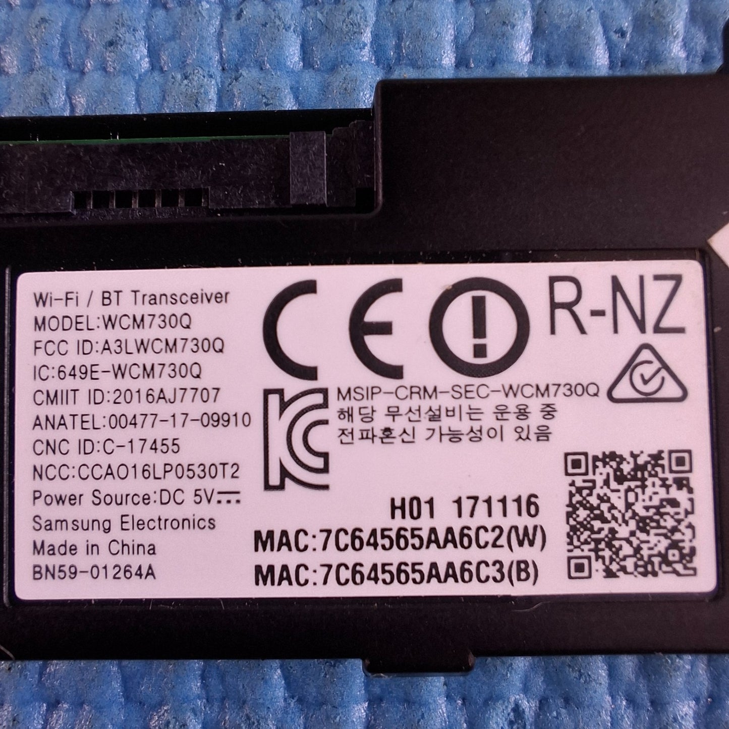 WIFI MODULE FOR SAMSUNG QE55Q7FAMT UE65KU6400 UE55MU6470U TV BN59-01264A