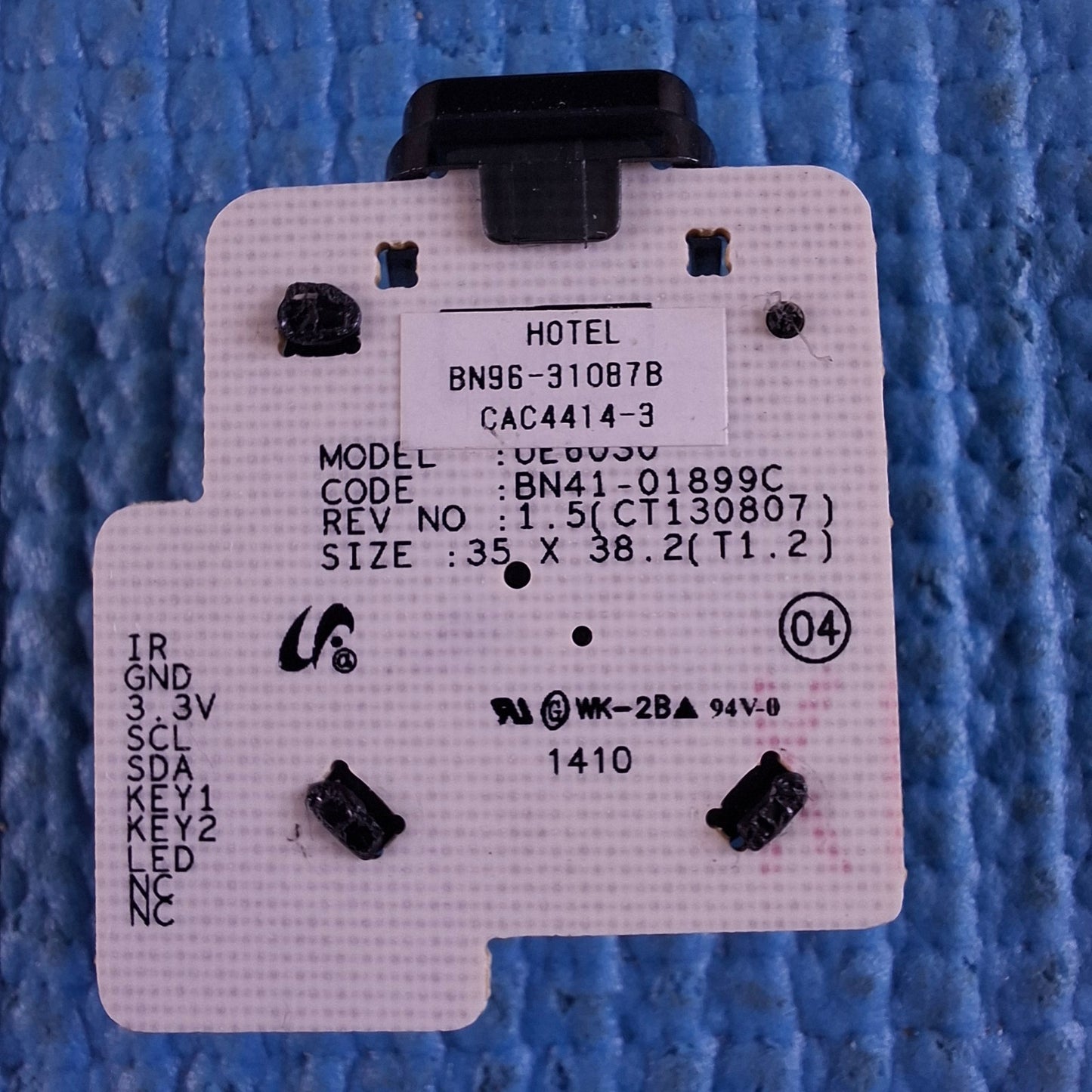 GENUINE BUTTON UNIT FOR SAMSUNG TV MODEL: UE6030 BN41-01899C | HOTEL BN96-31087B