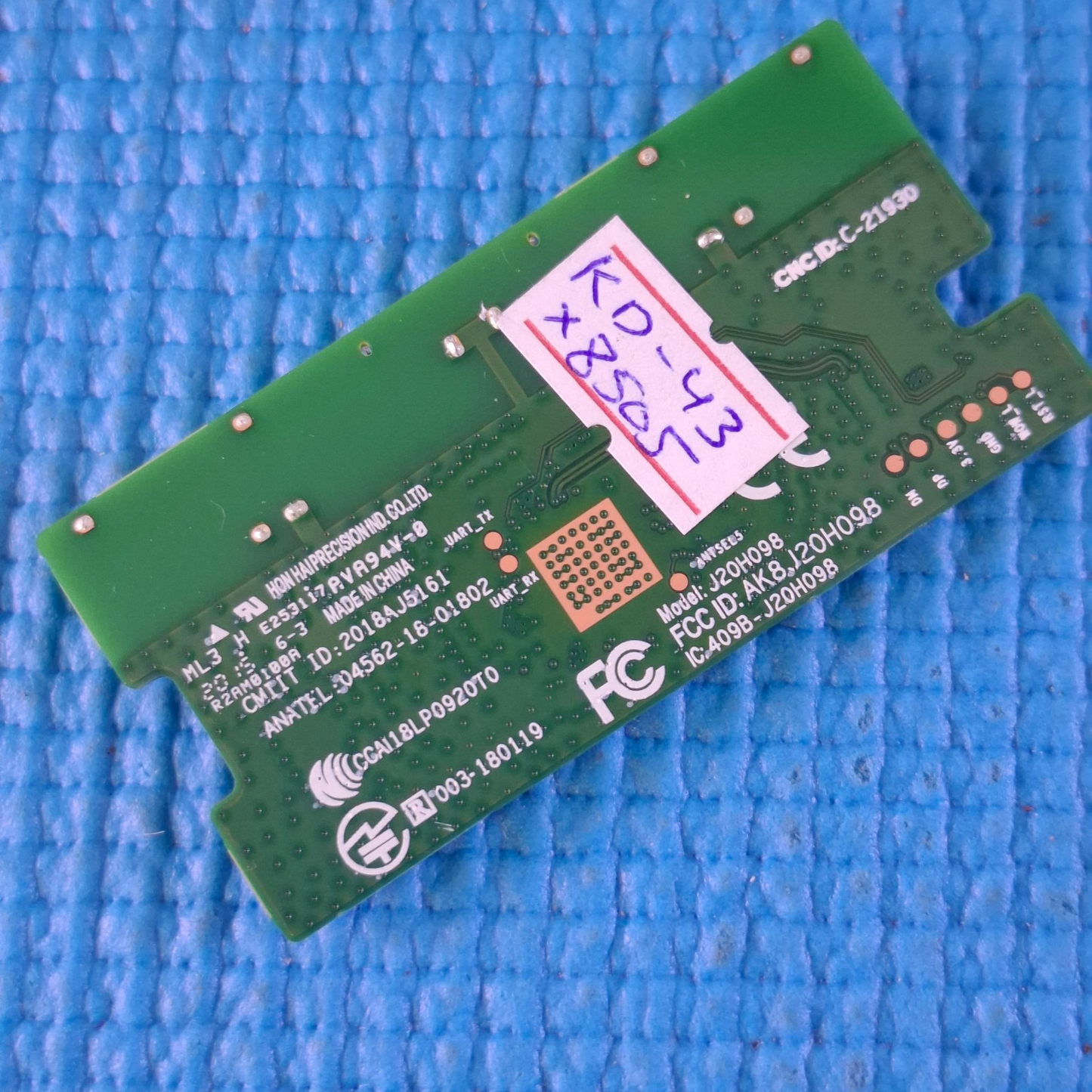 WIFI MODULE FOR SONY KD-85XG8596 KD-75XG8505 TV 1-510-061-12 J20H098.00-07