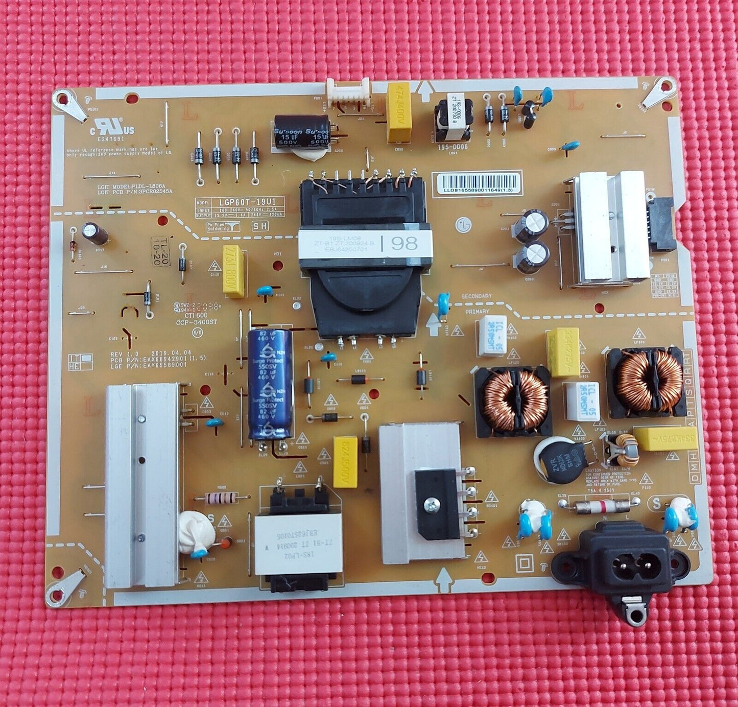 POWER SUPPLY BOARD FOR LG 60UN71006LB 60UM7100PLB TV EAX68942901 EAY65589001