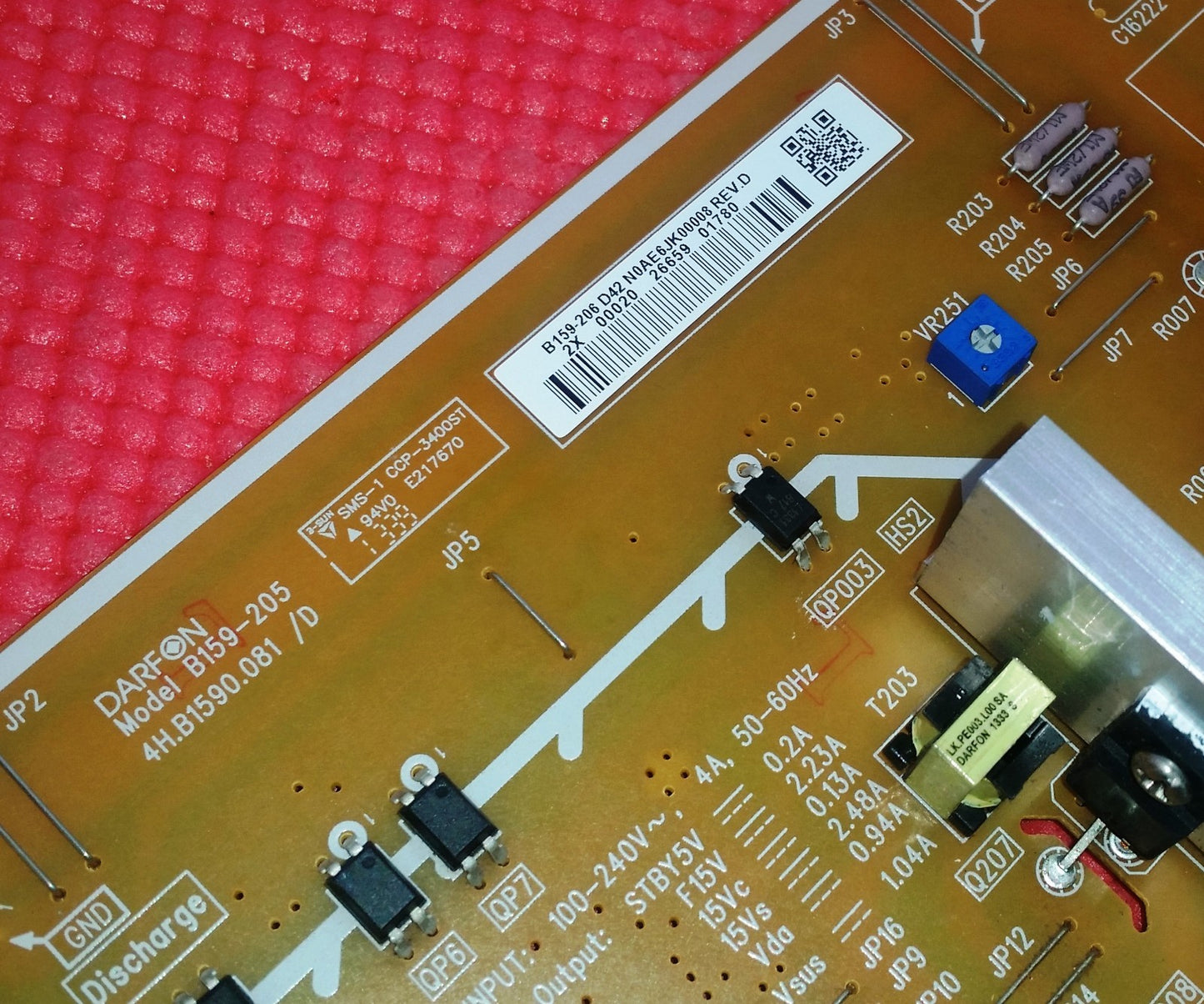 POWER SUPPLY BOARD FOR PANASONIC TX-P50X50B 50" PLASMA TV N0AE6JK00008