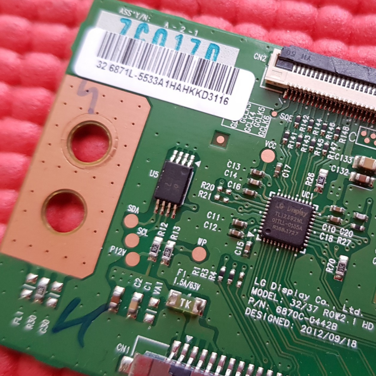 LVDS BOARD FOR LUXOR LUX0132007 LUX0132002 32" LCD TV 6870C-0442B 6871L-5533A