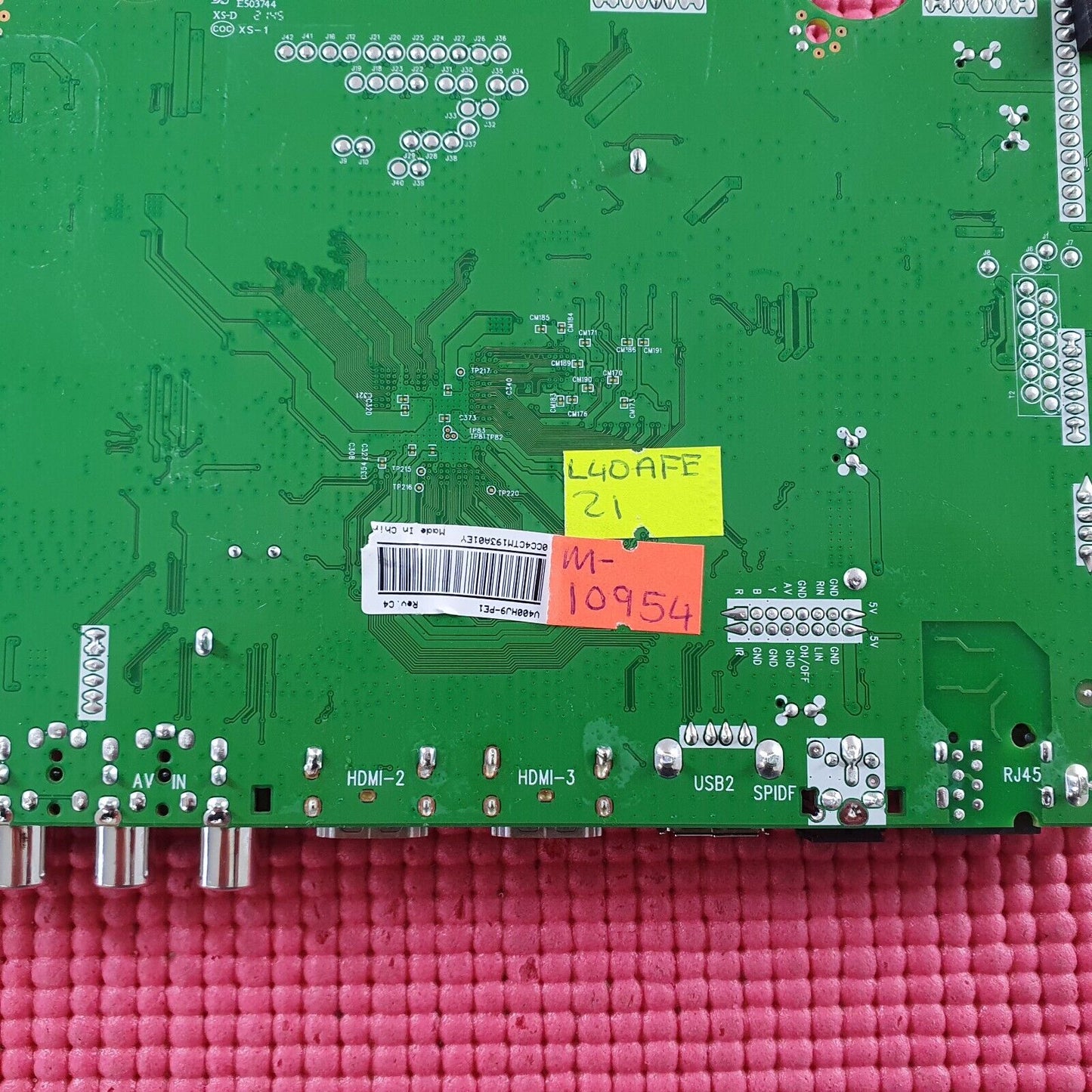 MAIN AV BOARD FOR LOGIK L40AFE21 40" LED TV MSD66830-ZC01-01 SCREEN V400HJ9-PE1