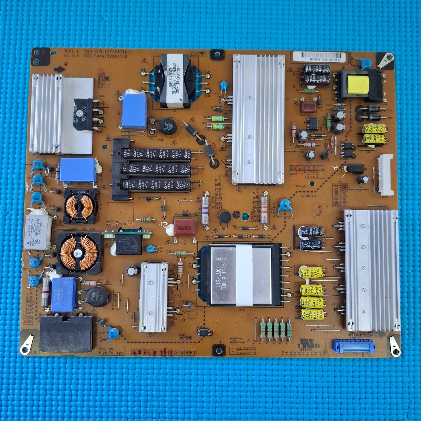 POWER SUPPLY BOARD FOR LG 42LV3710 42LV355 42" TV EAX63729001 EAY6217160
