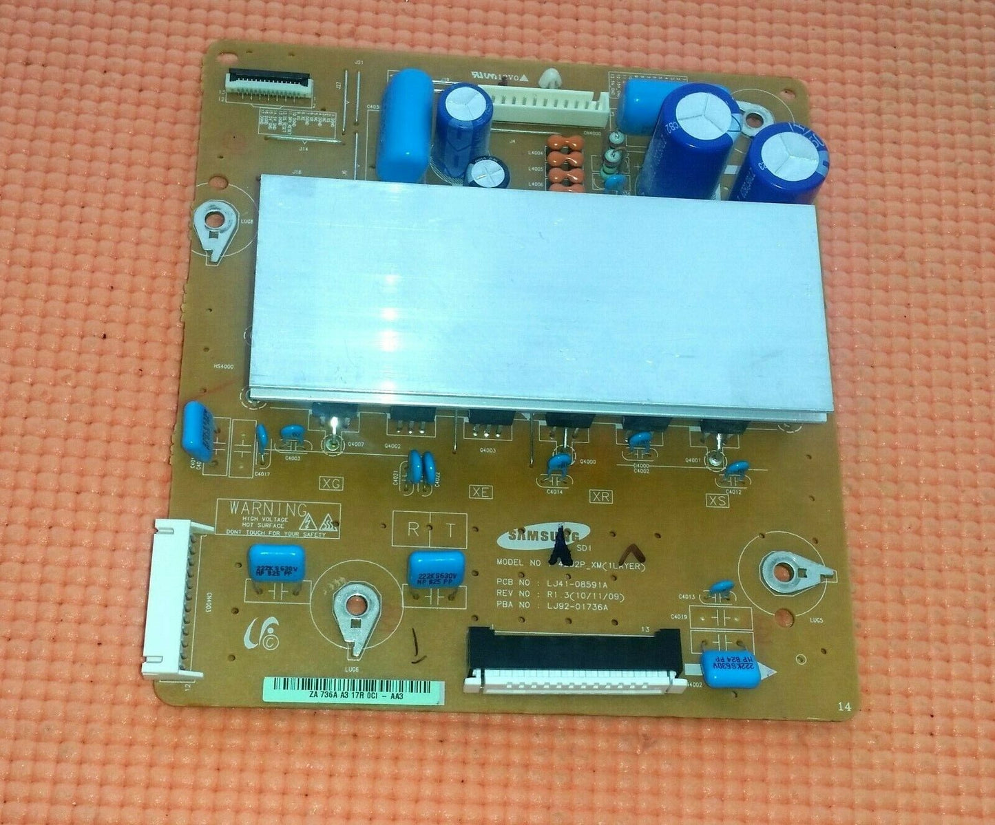 XSUS BOARD FOR SAMSUNG PS42C450B1W 42" PLASMA TV LJ41-08591A LJ92-01736A AA3