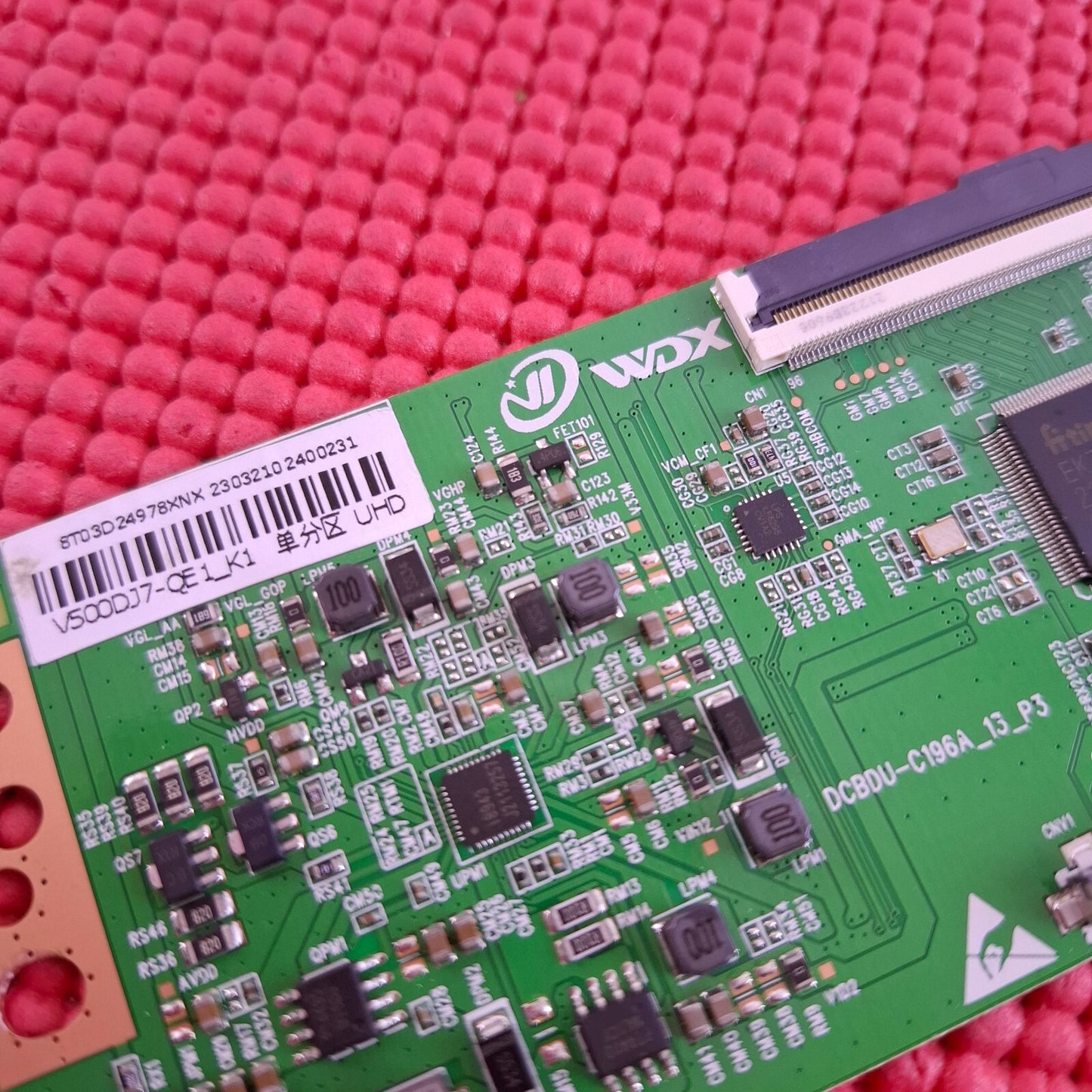 LVDS TCON BOARD FOR CELLO C5023RTS4K TV DCBDU-C196A-13-P3 V500DJ7-QE1-K1
