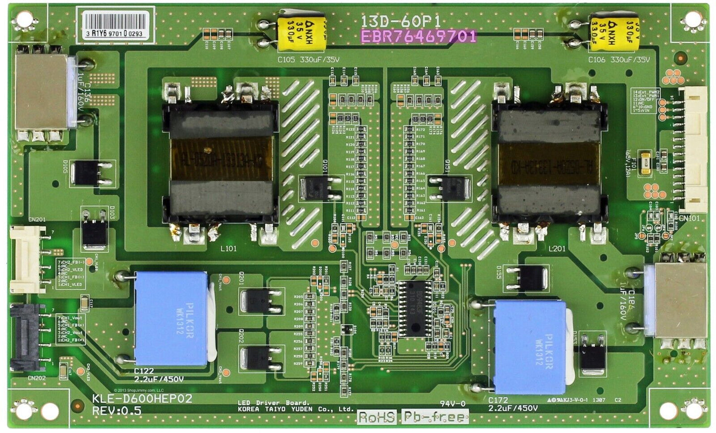 INVERTER BOARD FOR LG 60LA620V 60L549E 60LN578V 60" TV KLE-D600HEP02 EBR76469701