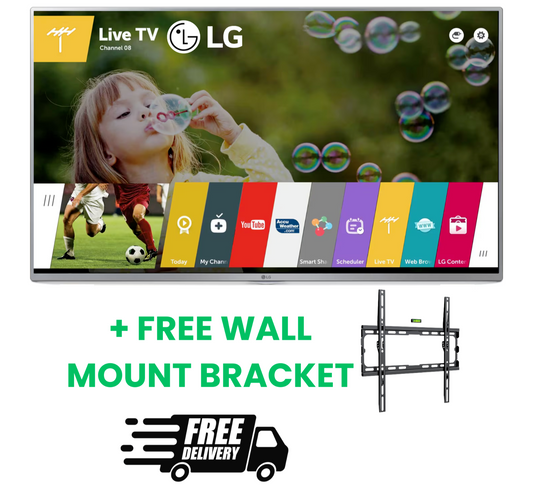 LG 43LF590V 43" FULL HD 1080P WHITE SMART LED TV NETFLIX YOUTUBE + WALL BRACKET