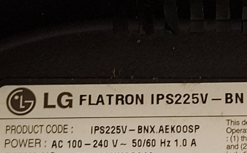 LG FLATRON IPS225V-BN 22" FULL HD 1920x1080p LED MONITOR VGA DVI HDMI