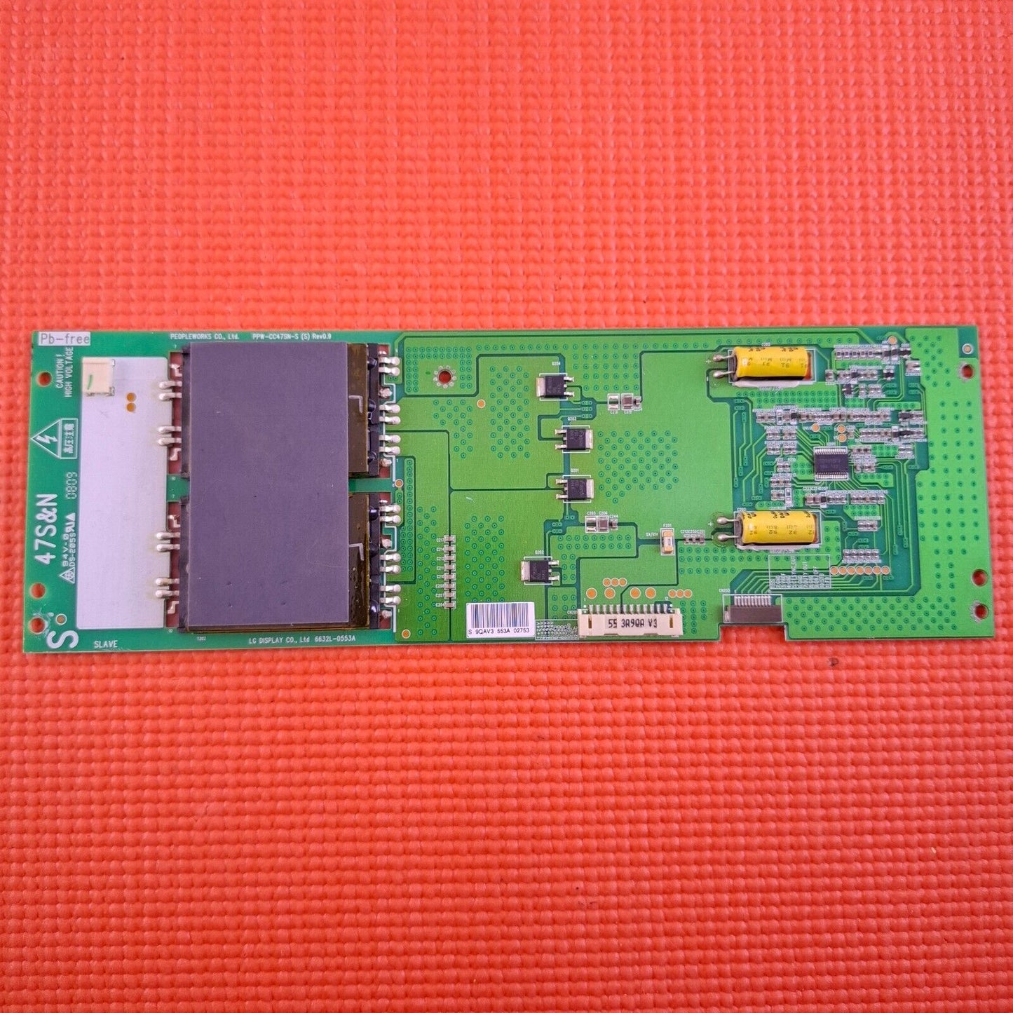 SLAVE INVERTER FOR LG 47LH7000 47" LED TV 6632L-0553A PPW-CC47SN-S (S) REV0.9