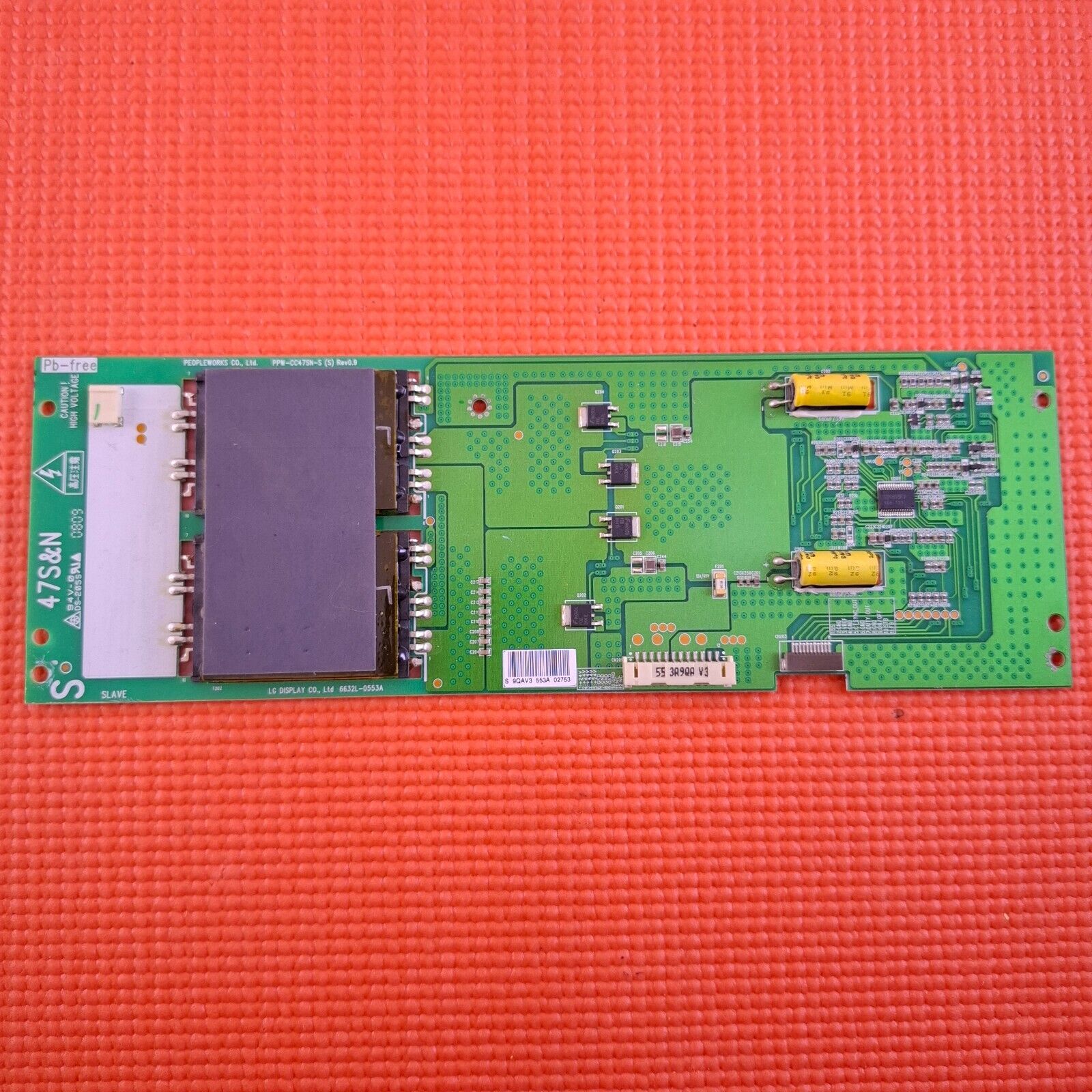 SLAVE INVERTER FOR LG 47LH7000 47" LED TV 6632L-0553A PPW-CC47SN-S (S) REV0.9