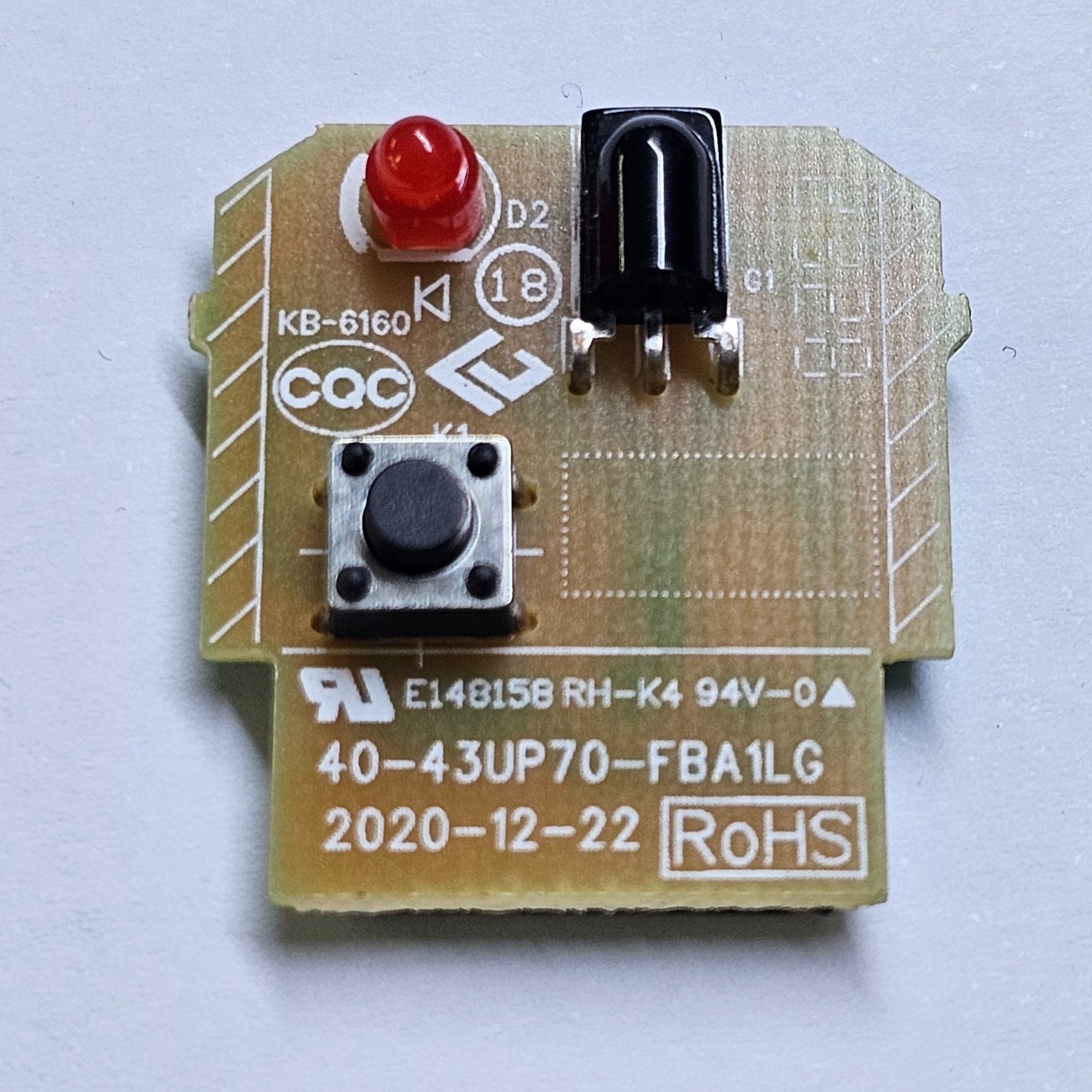 GENUINE BUTTON UNIT FOR LG 43LQ6006LA 50UR73006LA TV 40-43UP70-FBA1LG
