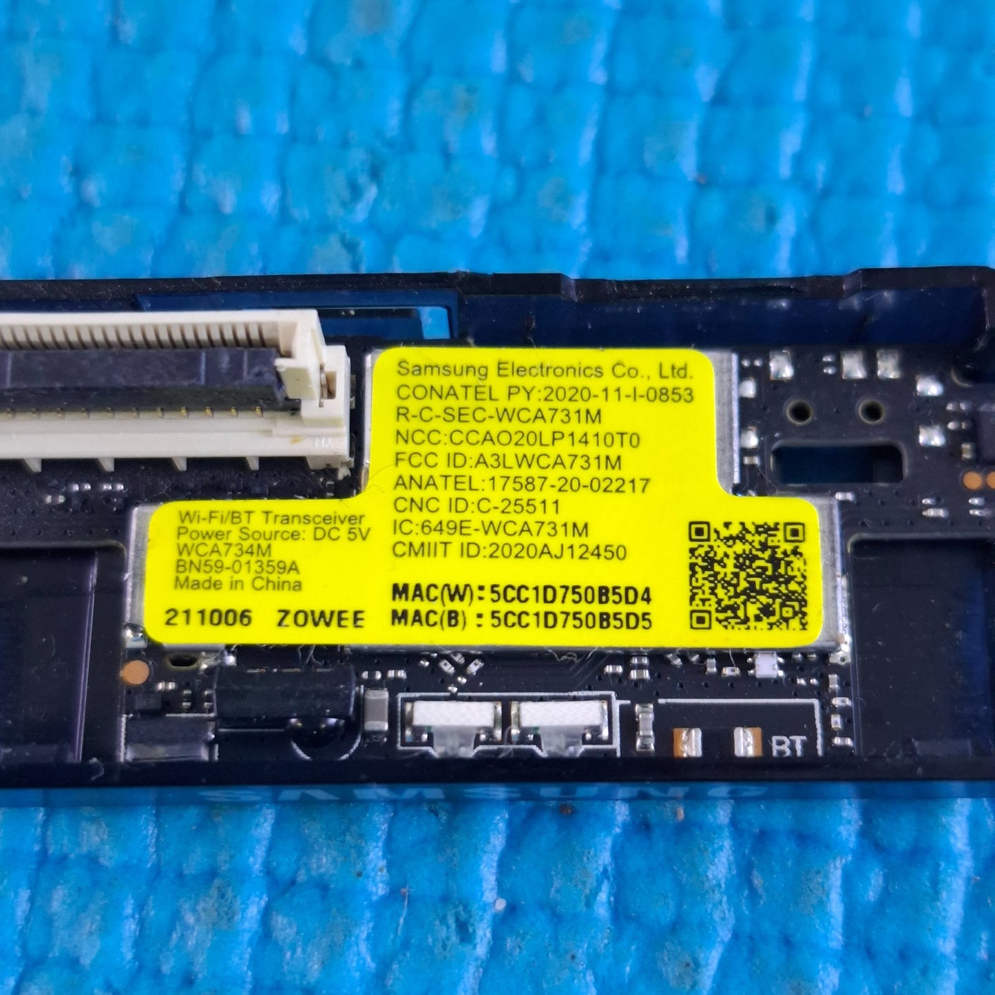BUTTON WIFI IR SENSOR SAMSUNG UE75AU9007K UE55AU8000K QE50Q60AAU TV BN59-01359A