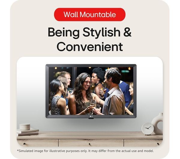 LG 24TQ510S-PZ 24" Smart HD Ready LED TV Monitor Netflix YouTube Prime