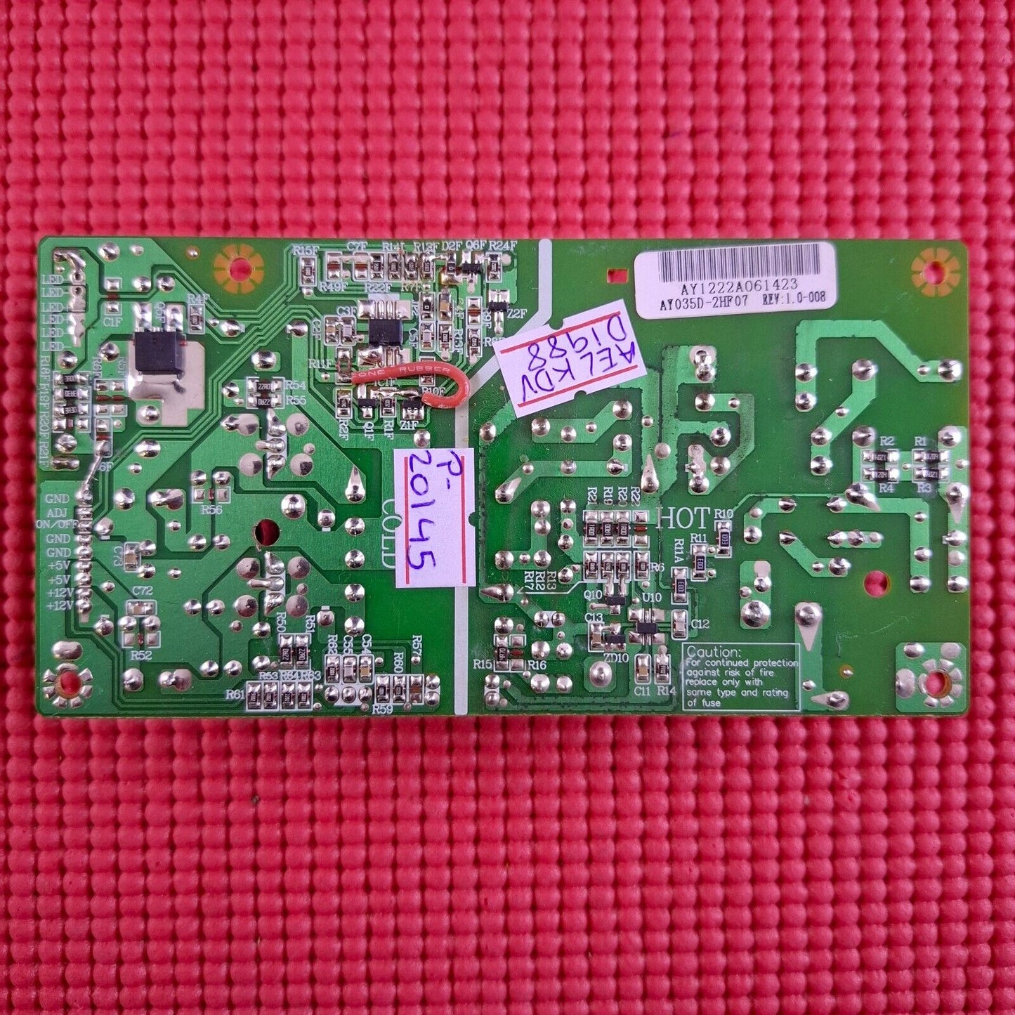 POWER BOARD FOR ALBA AELKDVD2288S AELKDVD1988 19" TV AY035D-2HF01 AY035D-2HF07