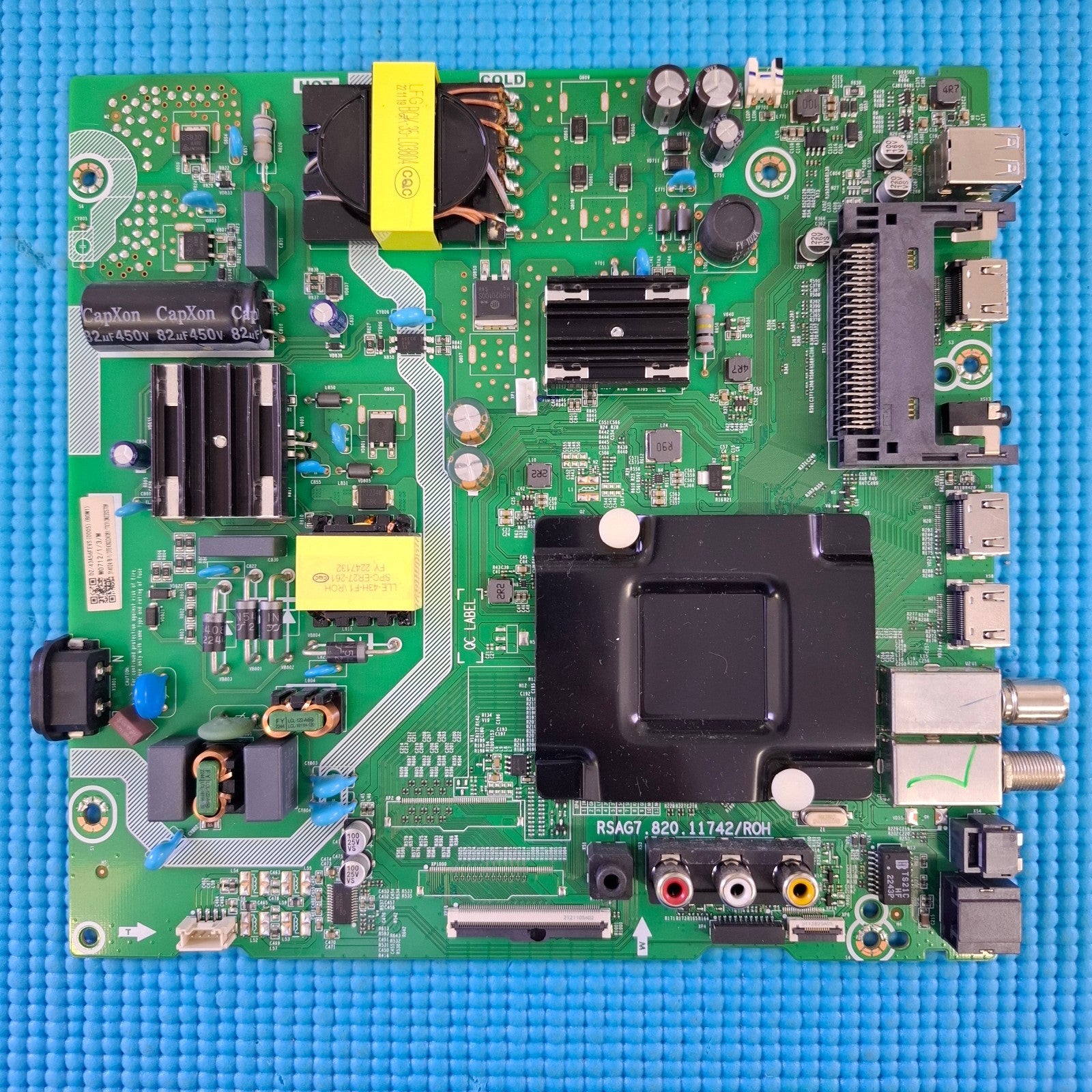 MAIN BOARD FOR HISENSE 43E7HQTUK TV RSAG7.820.11742/ROH (43A56FEVS) T430QVN03.7