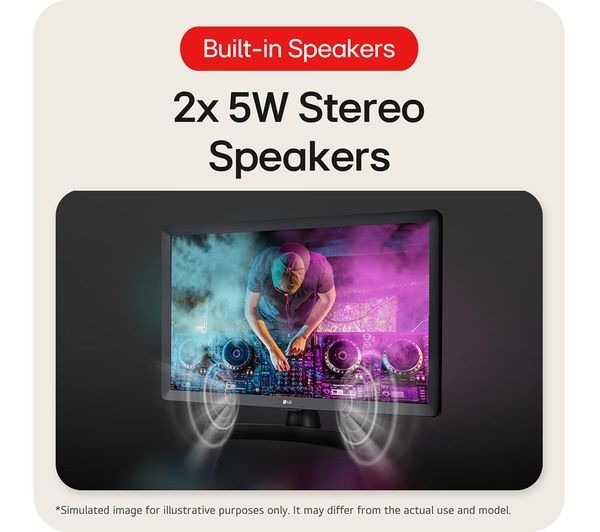 LG 24TQ510S-PZ 24" Smart HD Ready LED TV Monitor Netflix YouTube Prime