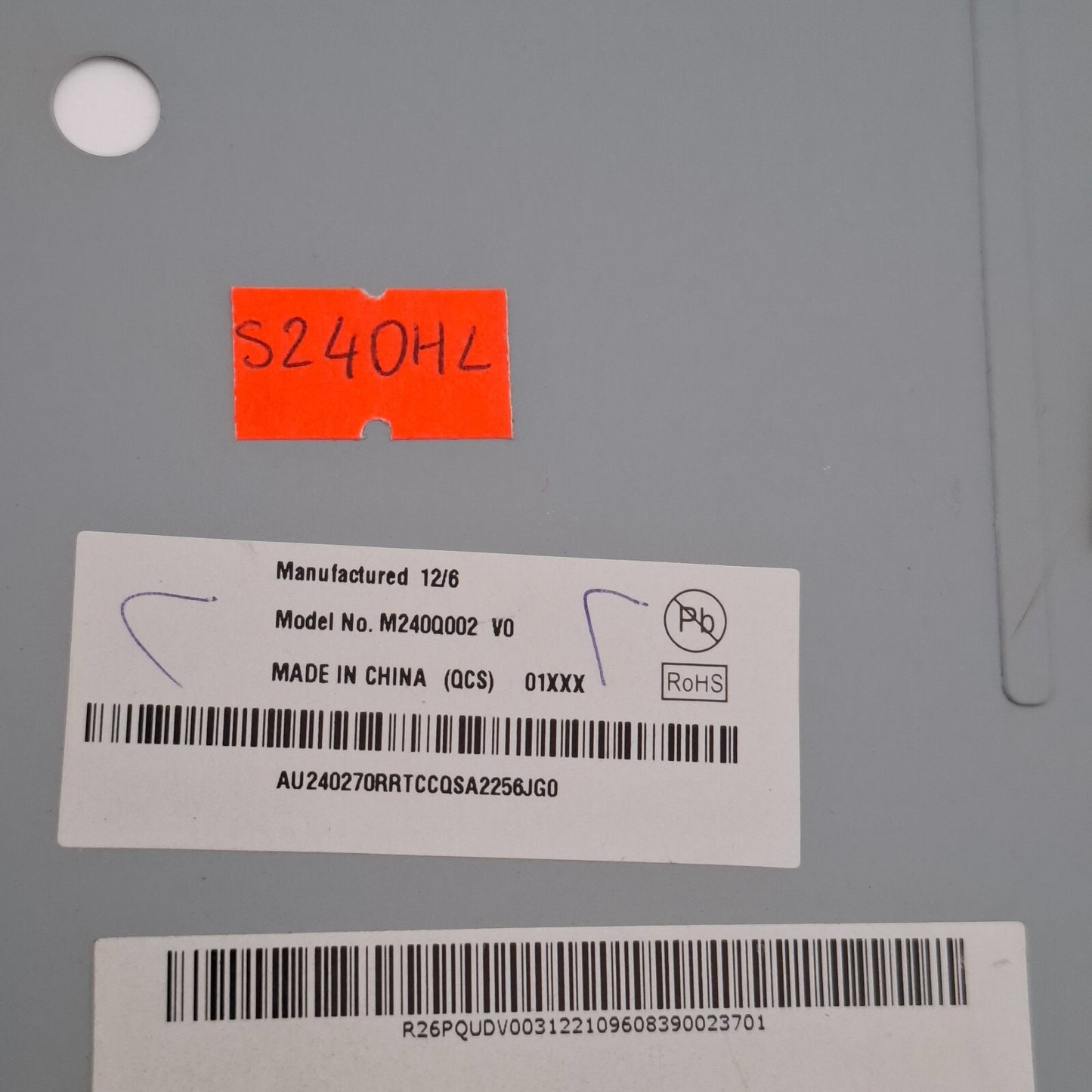 LED/LCD SCREEN PANEL AUO M240HW01 VD FOR ACER S240HL 24" MONITOR