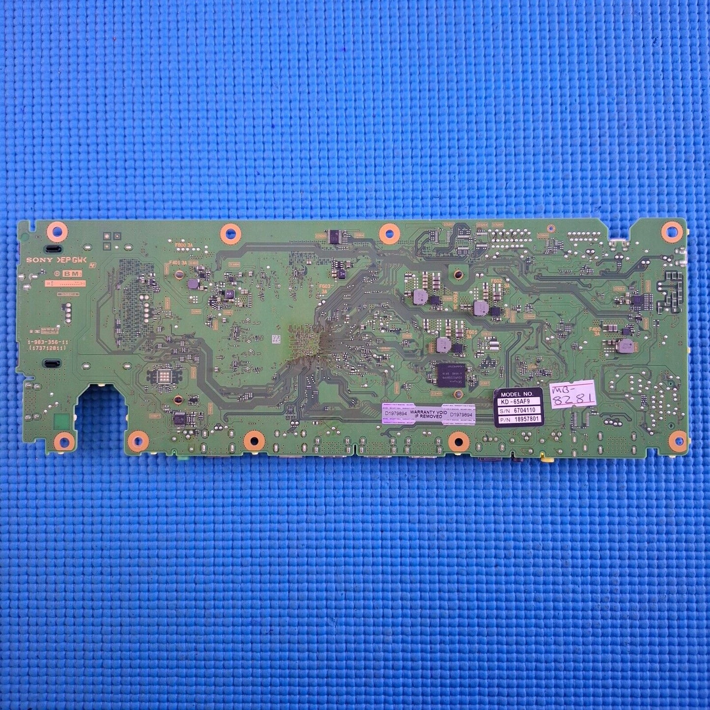 MAIN BOARD FOR SONY KD-65AF9 65" OLED TV YA03071AA 1-983-356-11 | TESTED WORKING