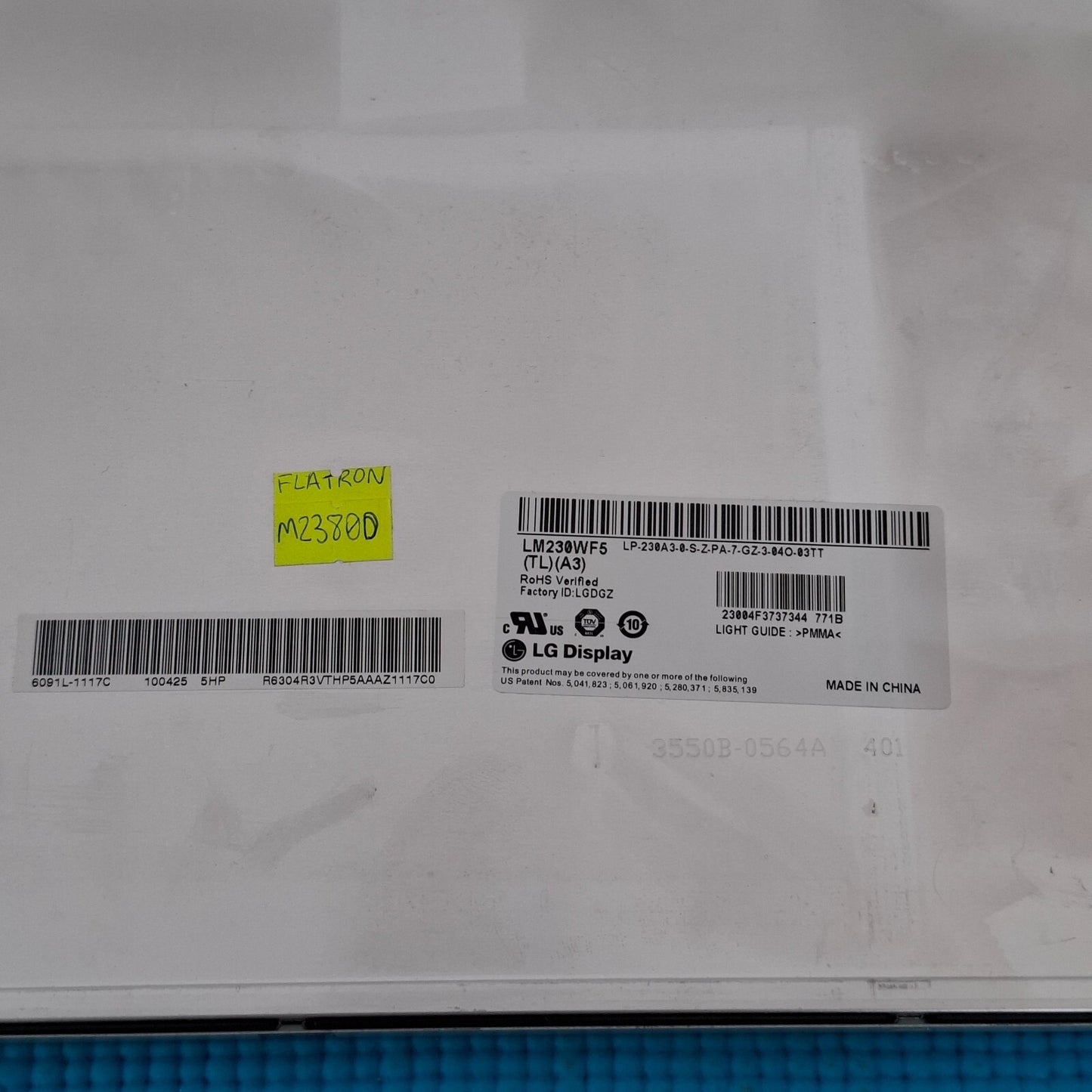 LED/LCD SCREEN PANEL LG DISPLAY LM230WF5-TLA3 FOR LG FLATRON M2380D MONITOR
