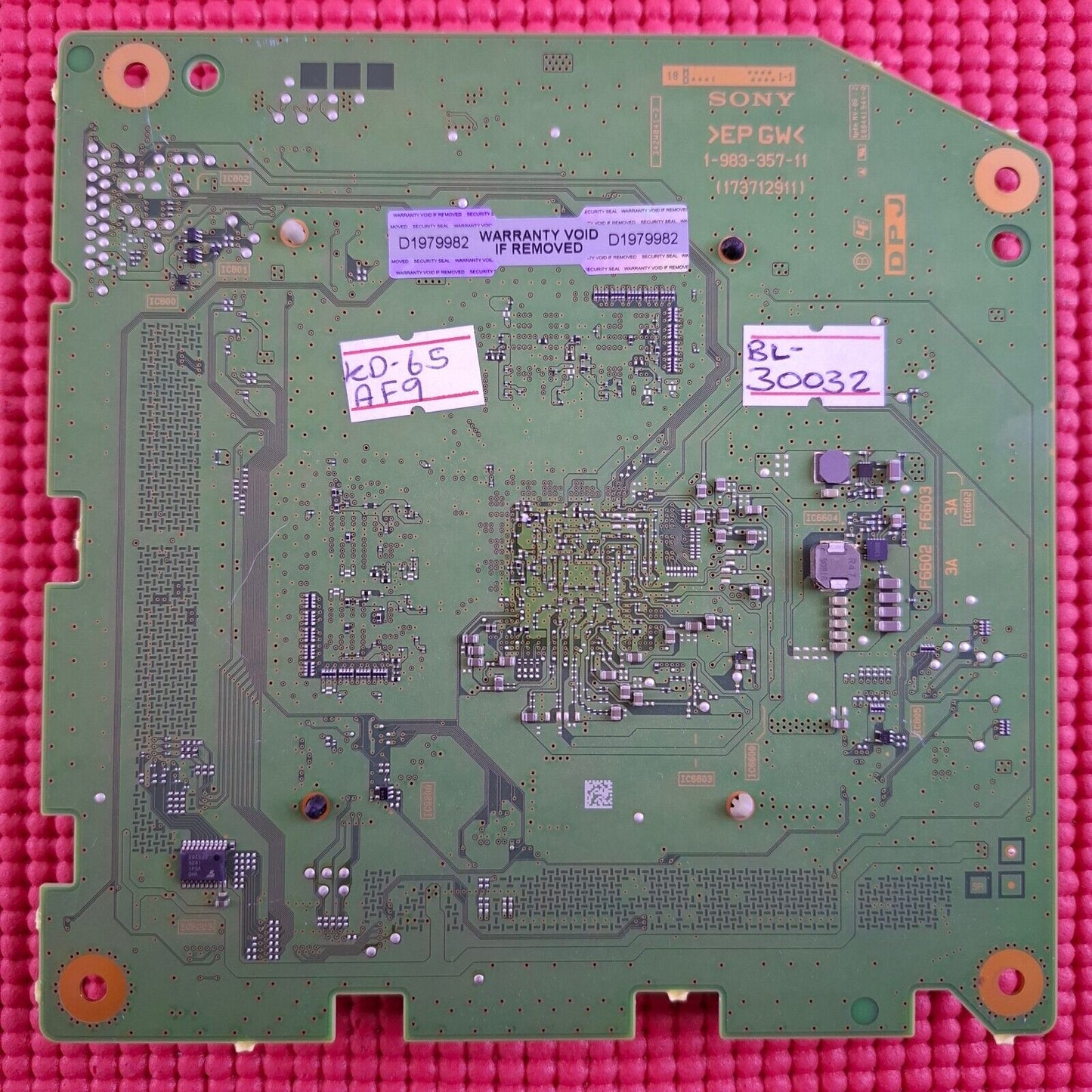 DPJ LED DRIVER CONNECTOR BOARD FOR SONY KD-65AF9 OLED TV YA03066AA 1-983-357-11