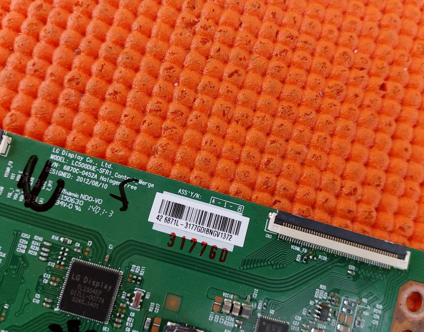 LVDS BOARD HITACHI 42HXT12U 42LN575V PH-42 SMARTLED TV 6870C-0452A 6871L-3177G