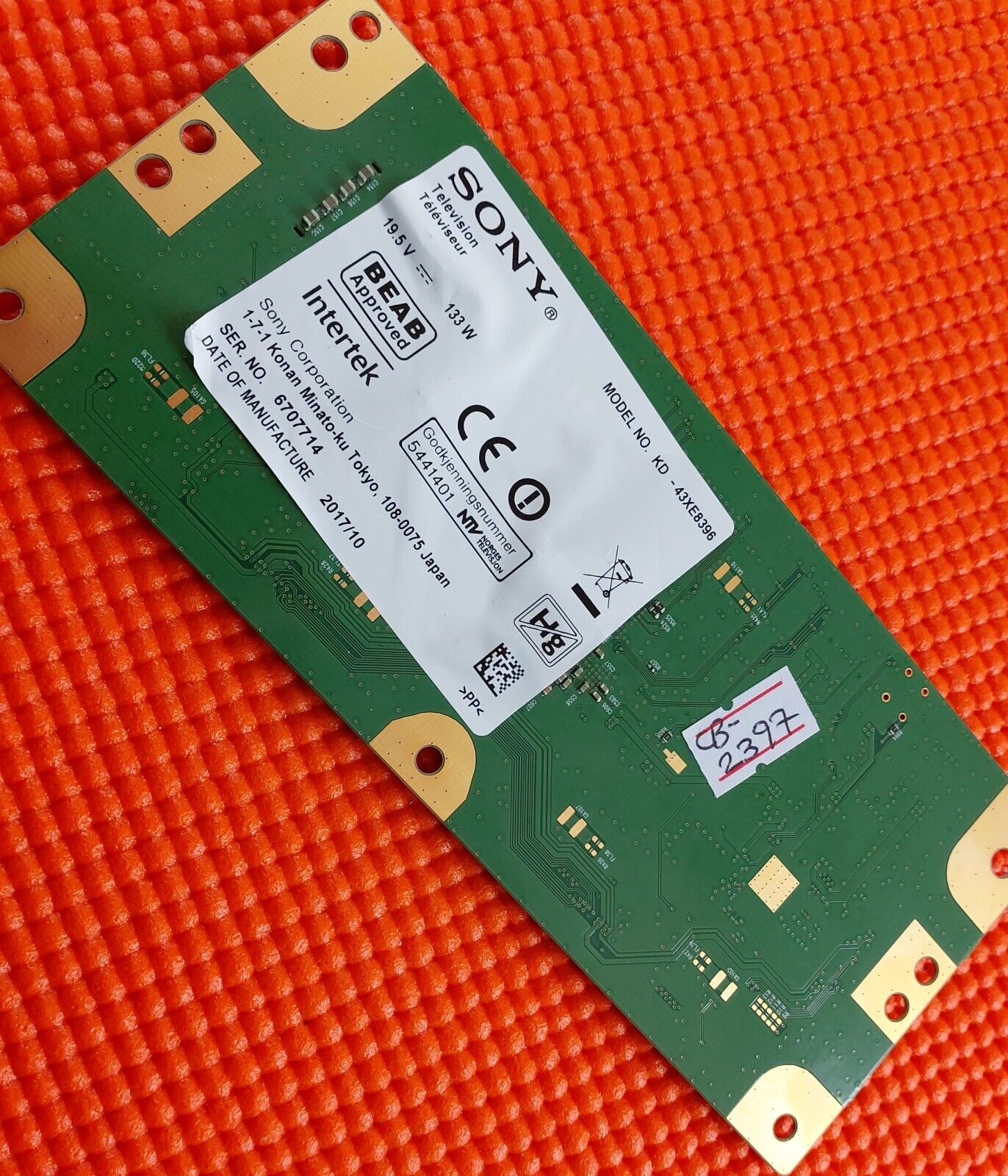 LVDS BOARD SONY KD-43XE8396 KD-43XE8004 FOR 43" LED TV 6870C-0704A 6871L-4875B