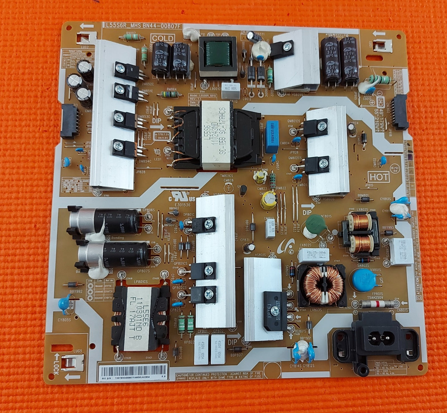 POWER BOARD FOR UE50MU6120K UE49MU6292U UE49MU6220K TV L55S6R_MHS BN44-00807F