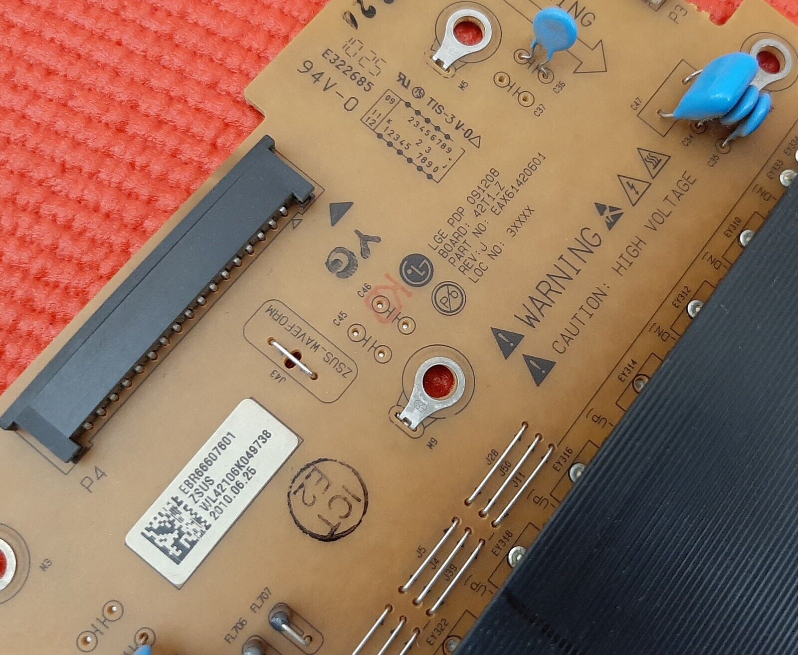 ZSUS BOARD FOR LG 42PJ350 42PJ550 42" TV EAX61420601 EBR66607601