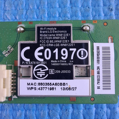 GENUINE WIFI MODULE FOR LG 55LA6800 65UF6790 TV EAT61813801