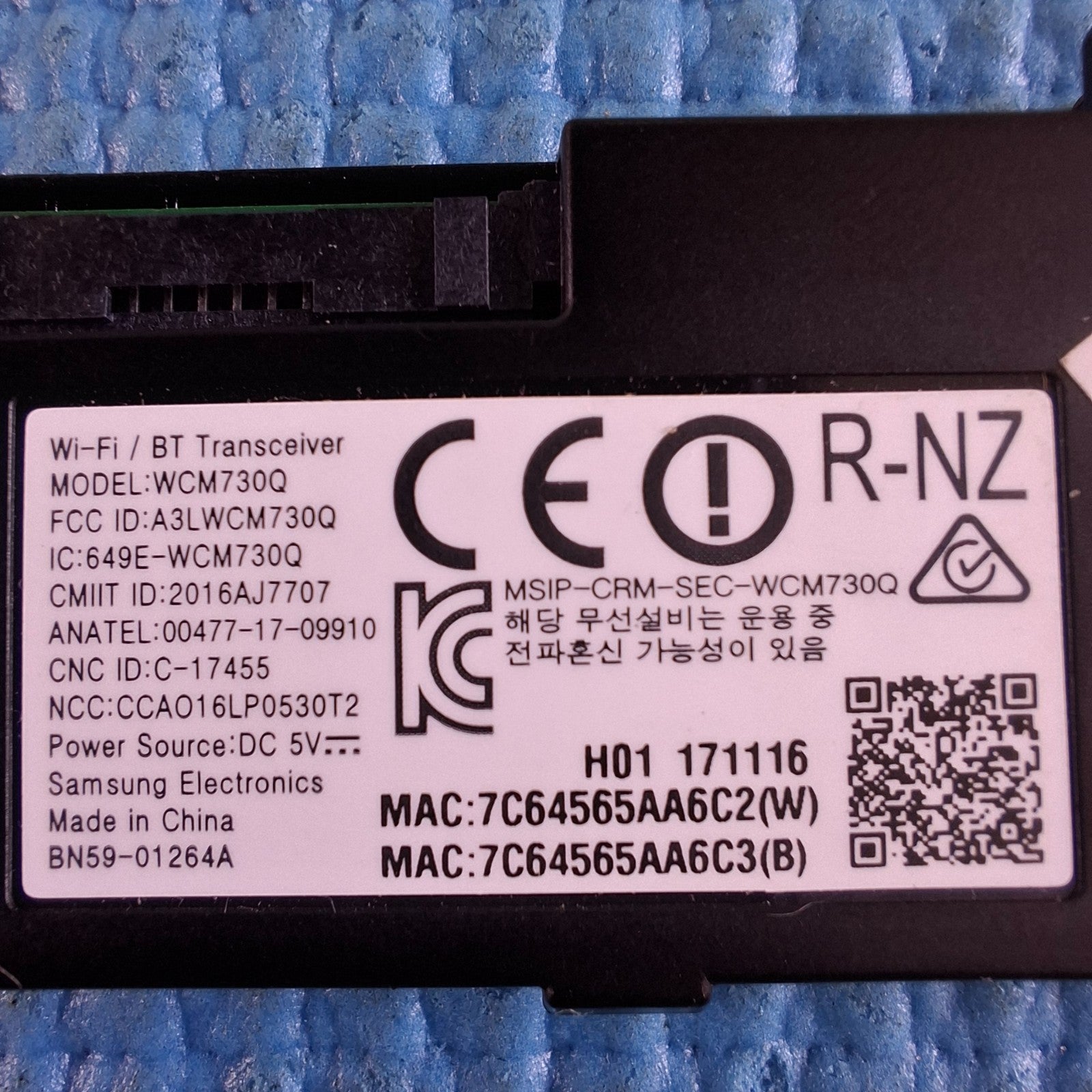 WIFI MODULE FOR SAMSUNG QE55Q7FAMT UE65KU6400 UE55MU6470U TV BN59-01264A