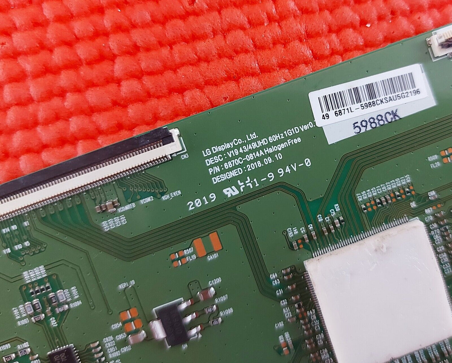 LVDS BOARD FOR SONY KD-49X7052 KD-49XH8096 49" TV 6870C-0814A 6871L-5988C