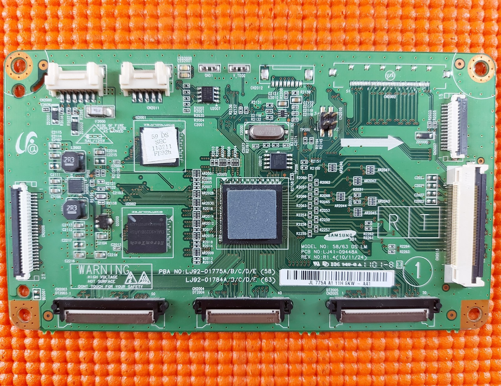 LVDS BOARD FR SAMSUNG PS59D550C1R PS59D6900DK 59" TV LJ41-09448A LJ92-01775A AA1