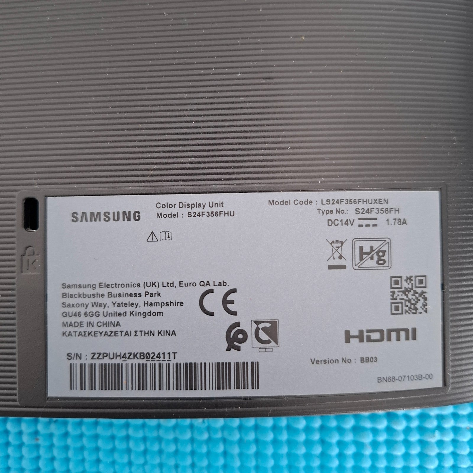 SAMSUNG S24F356FHU LS24F356FHUXEN 24" FULL HD 1920x1080p LED MONITOR