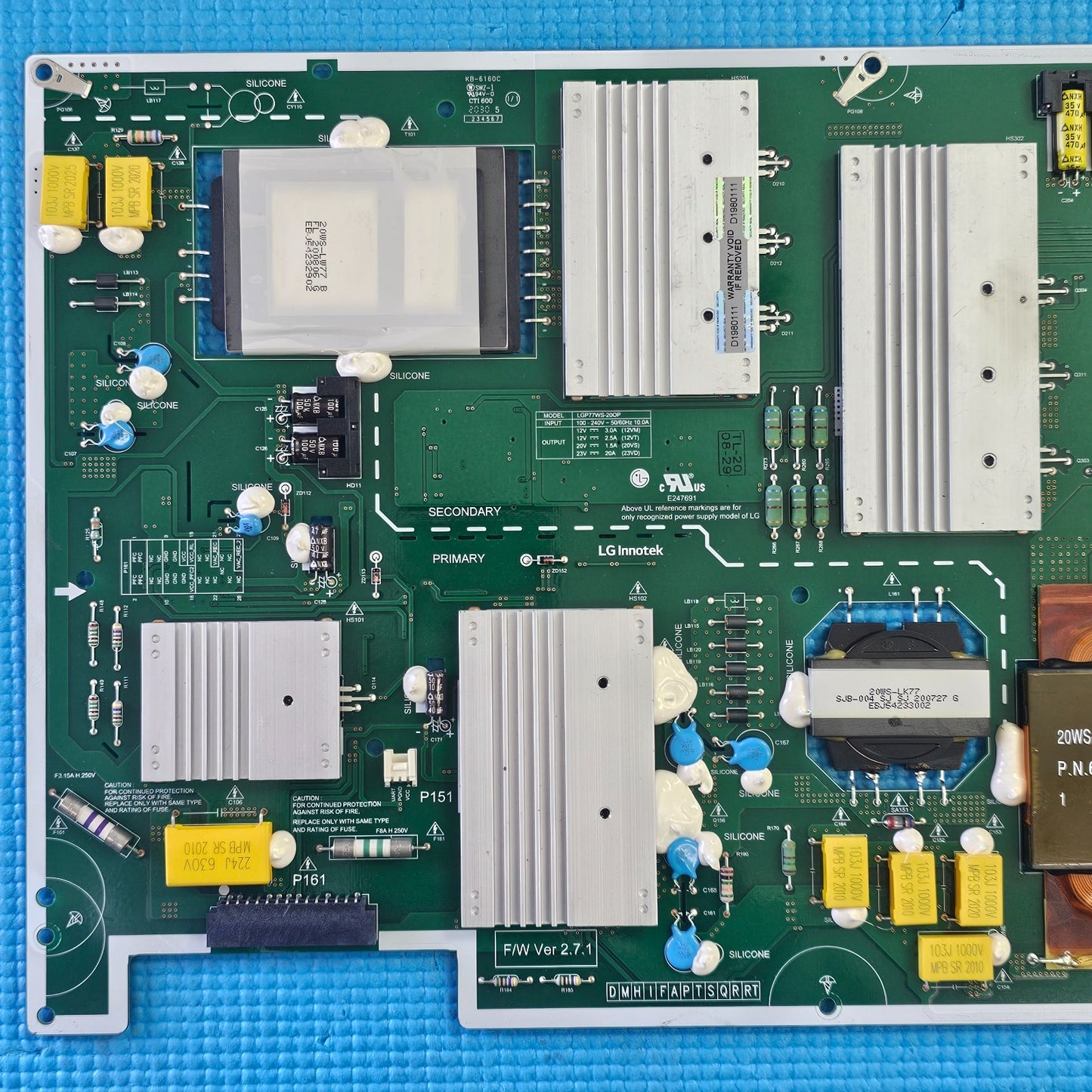 POWER SUPPLY BOARD FOR LG OLED77GX6LA 77" TV LGP77WS-20OP EPCB60CA5B EAY65689322