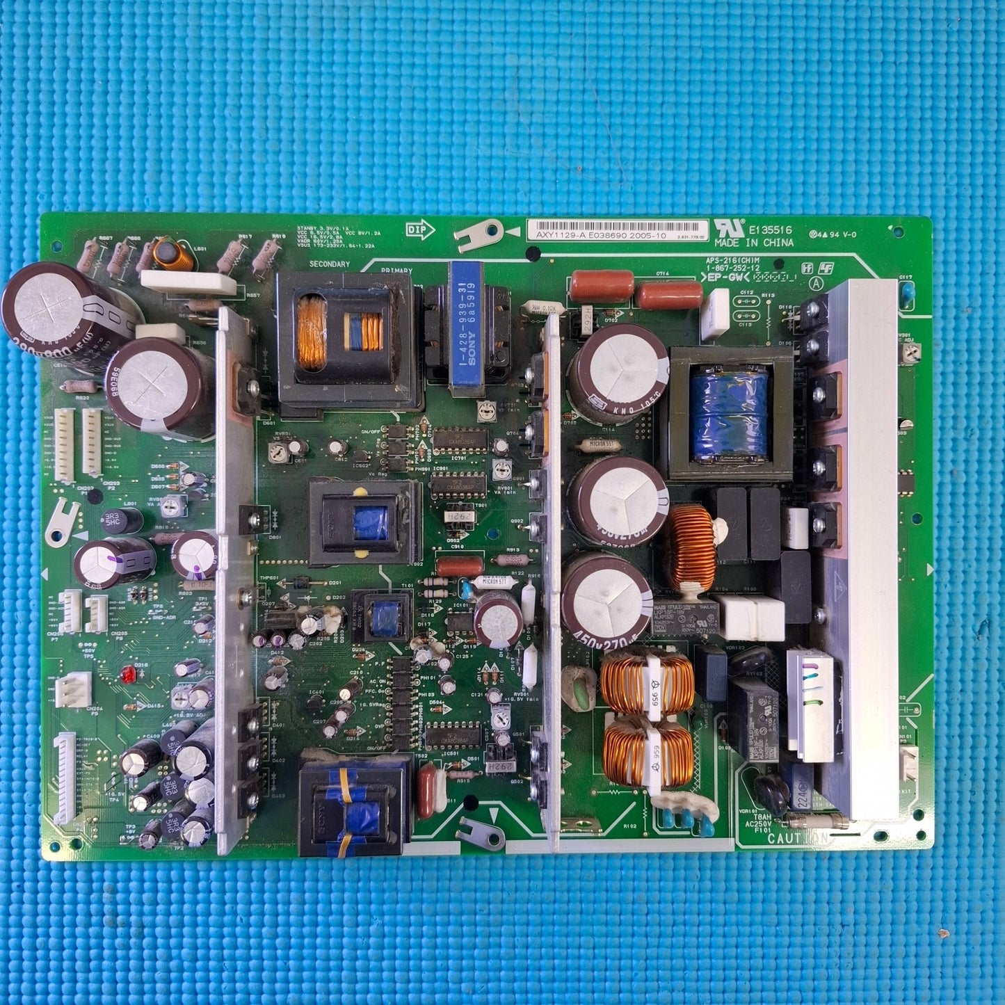 POWER BOARD FOR PIONEER PDP-436PE TV AXY1112-A | APS-216 (CH) M | 1-867-252-12