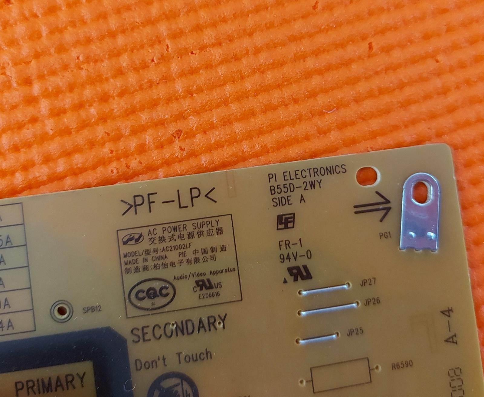 POWER BOARD FOR SONY KD-49XH9505 49" LED TV B55D-2WY 147471012 (1-474-710-12)