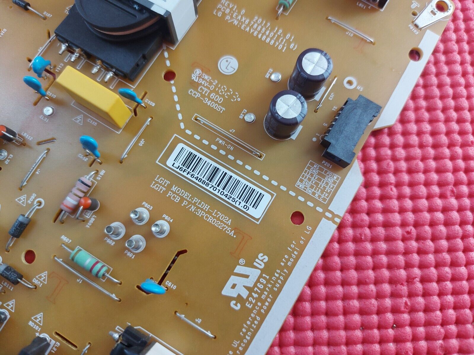 POWER SUPPLY BOARD PSU FOR LG 49LK6100PLB 49" TV EAX67865401 EAY64888701