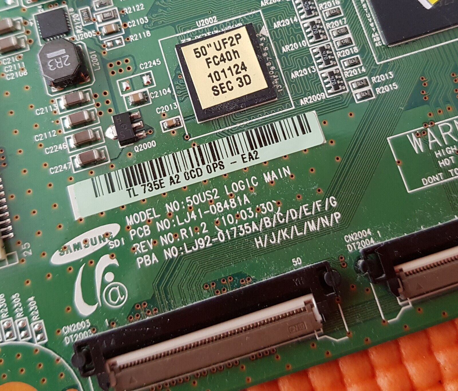 LVDS TCON BOARD FOR SAMSUNG PS50C6900 50" TV LJ41-08481A LJ92-01735A EA2