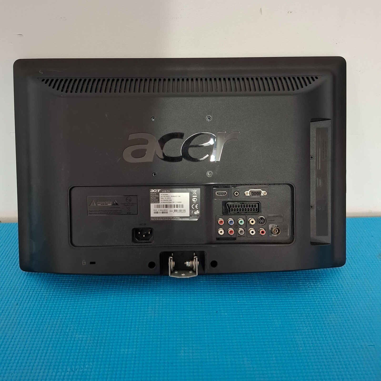 ACER AT2026ML 20" HD Ready LCD TV HDMI USB Scart - Black  | NO REMOTE - NO STAND