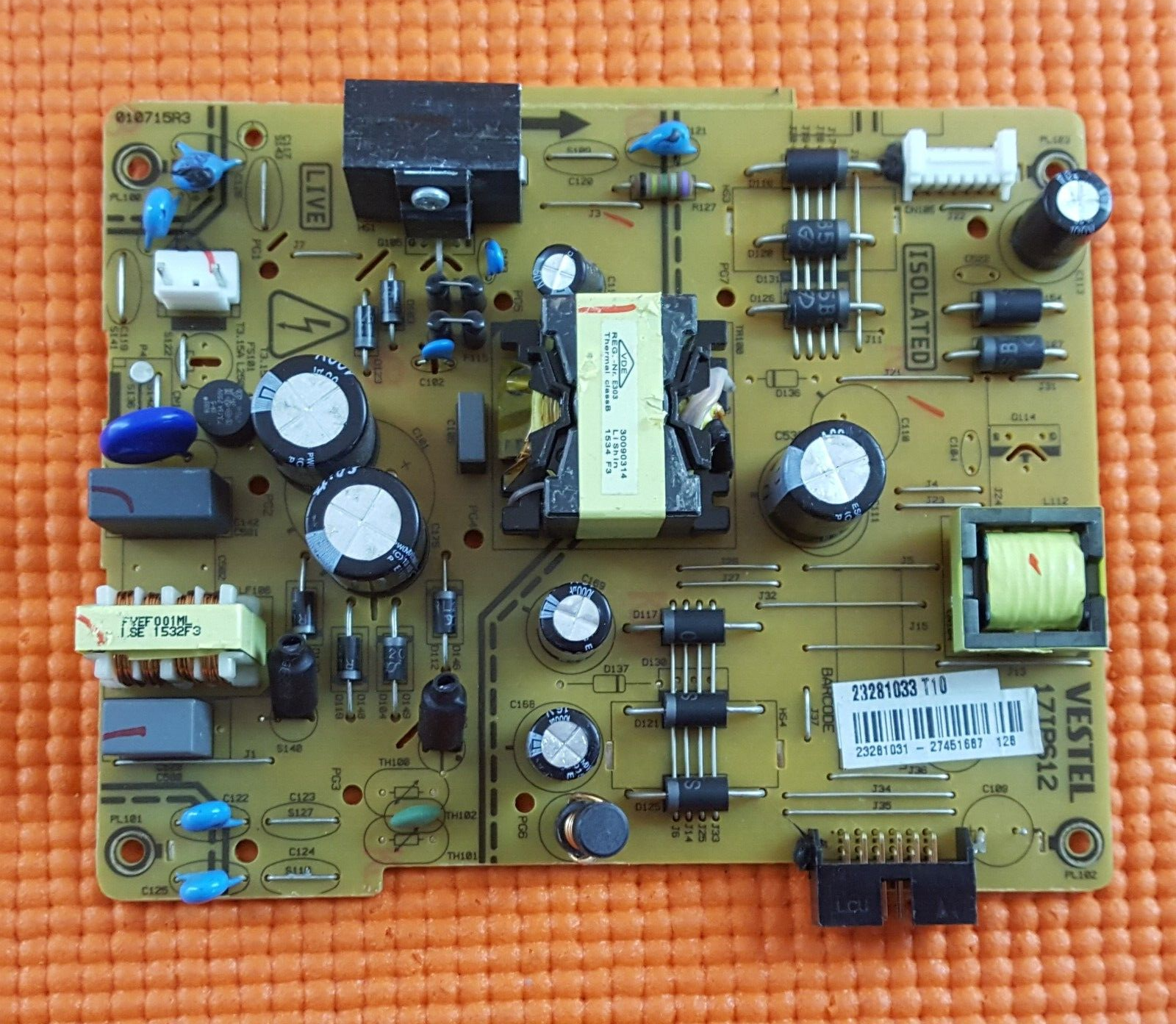 POWER SUPPLY LT-40C750 A LUX0140003 40LED1700 TV 17IPS12 23281031