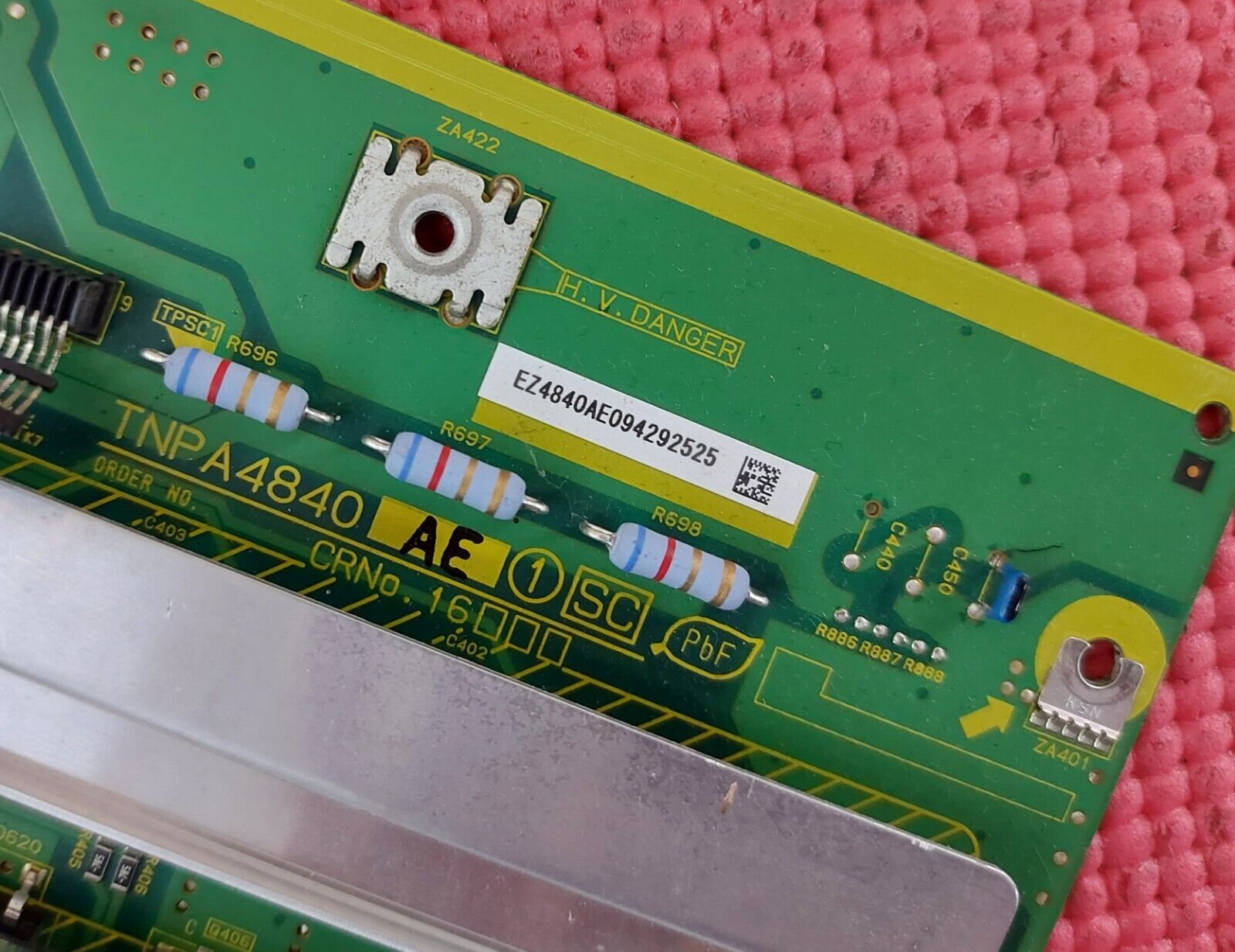 YSUS BOARD FOR PANASONIC TX-P46Z1B 46" TV TNPA4840 AE 1 SC EZ4840AE094292525
