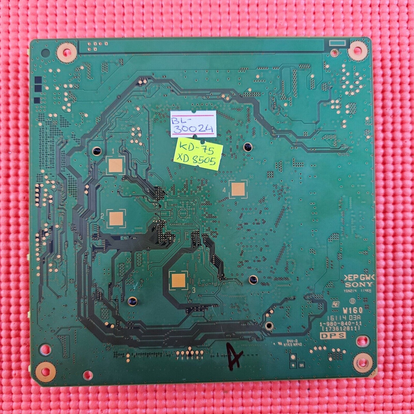 DPS DRIVER CONNECTOR BOARD FOR SONY KD-75XD8505 75" 4K TV Y200B650A 1-980-840-11
