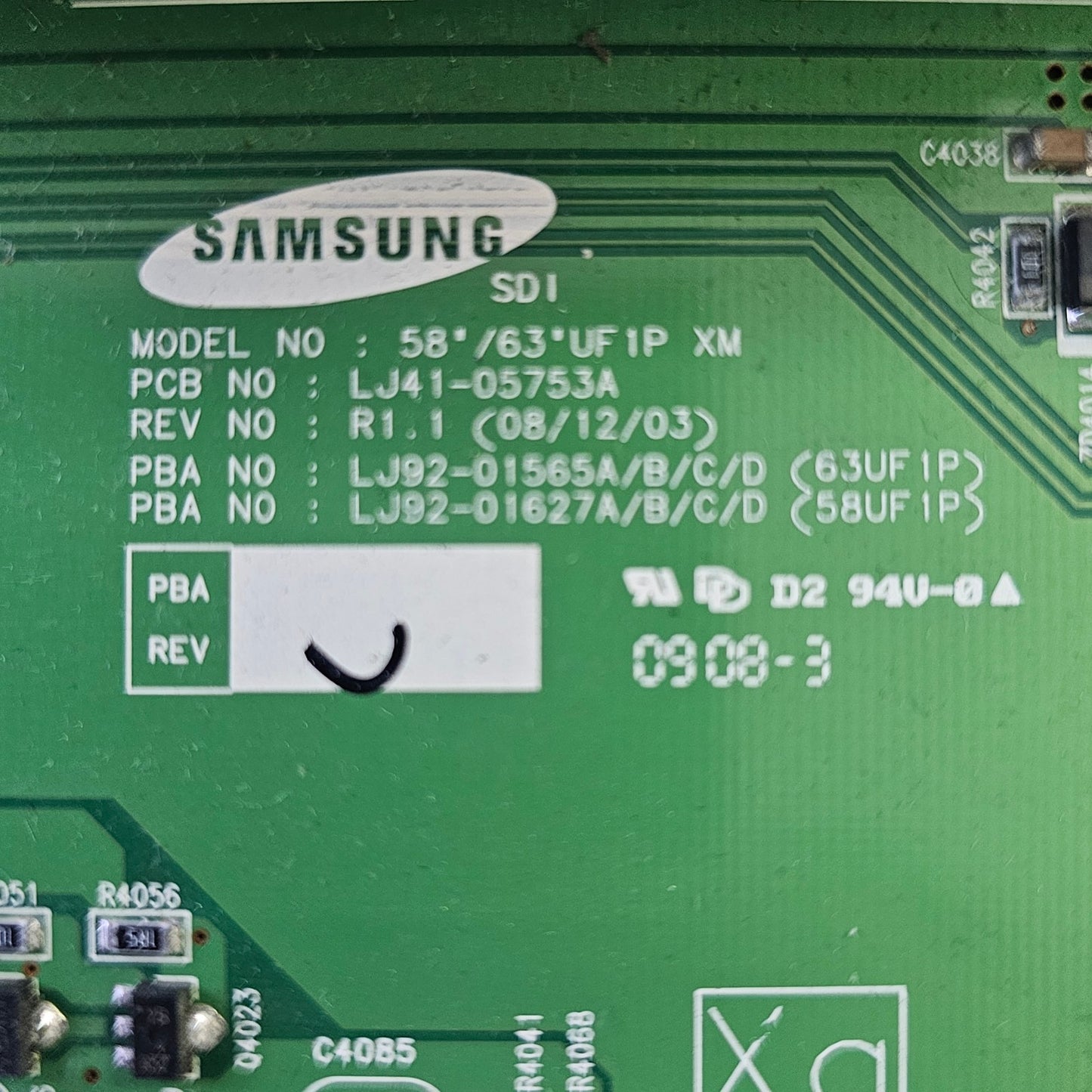XSUS ZSUS BOARD FR SAMSUNG PS58B680T6W 58" PLASMA TV LJ41-05753A LJ92-01627A AA1