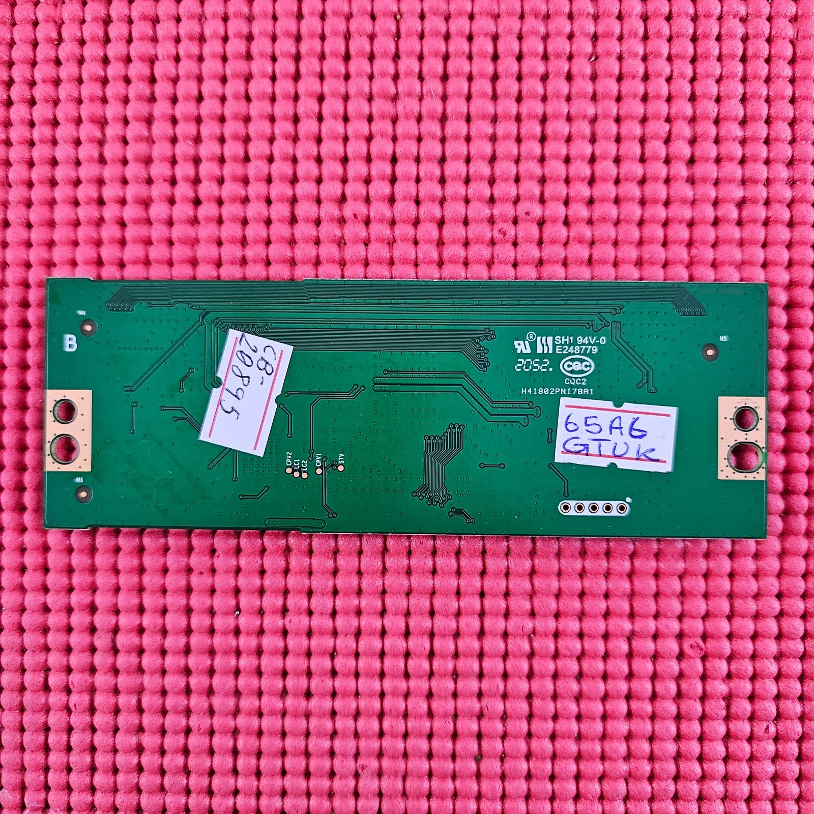 LVDS TCON BOARD FOR HISENSE 65A6GTUK 65A6BGTUK 65" TV RSAG7.820.10545/ROH 287408