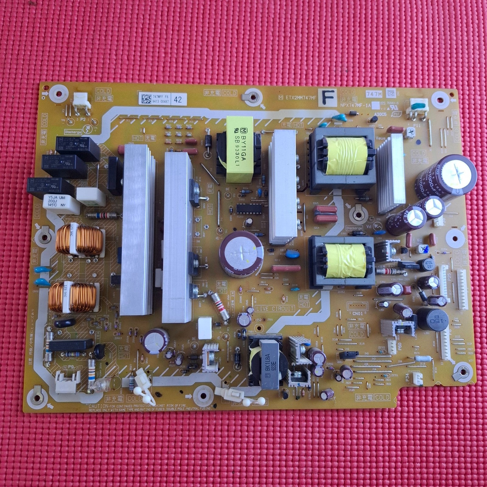 POWER SUPPLY FOR PANASONIC TX-P42G15B TX-P42G10B TV NPX747MF-1A ETX2MM747MF F