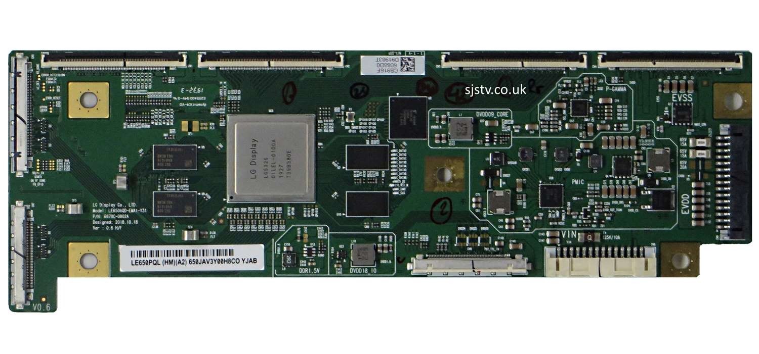 TCON LVDS BOARD FOR LG OLED65E9PLA 65" TV 6870C-0802A 6871L-6088D