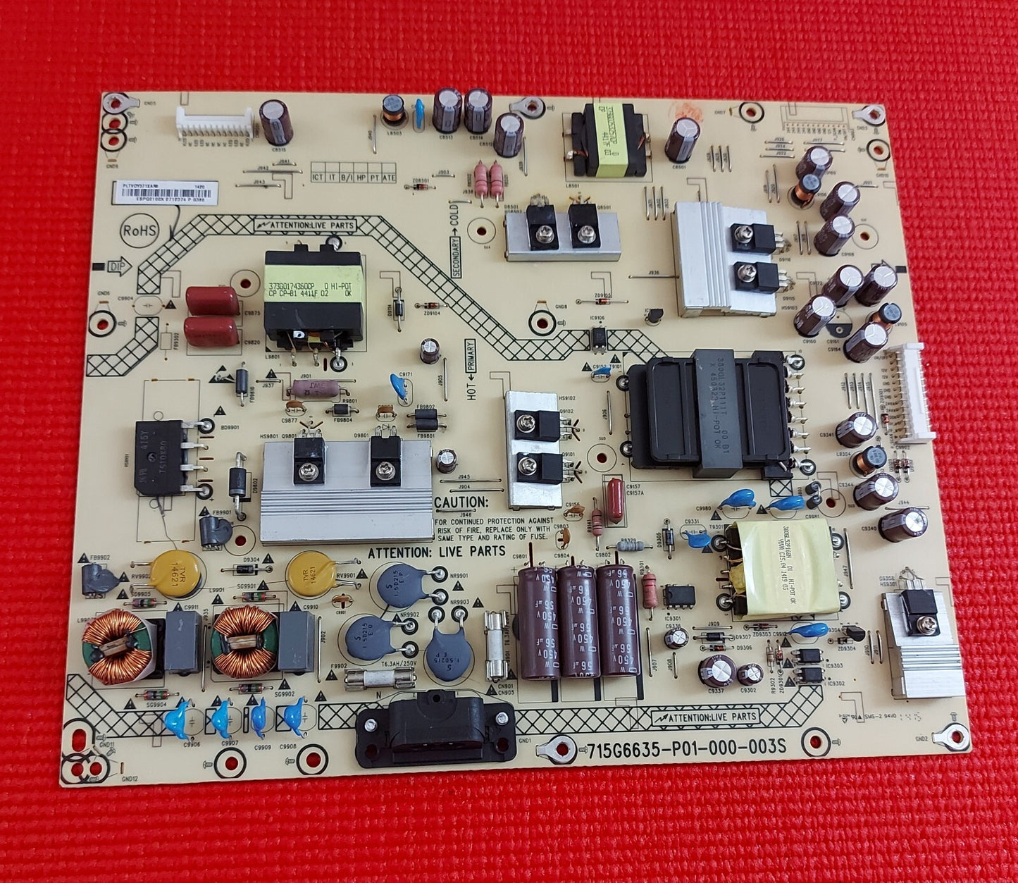 POWER BOARD FOR SHARP LC-50LD266K LC-46LD266K LC-42LD266K LED TV PLTVDY371XAR8