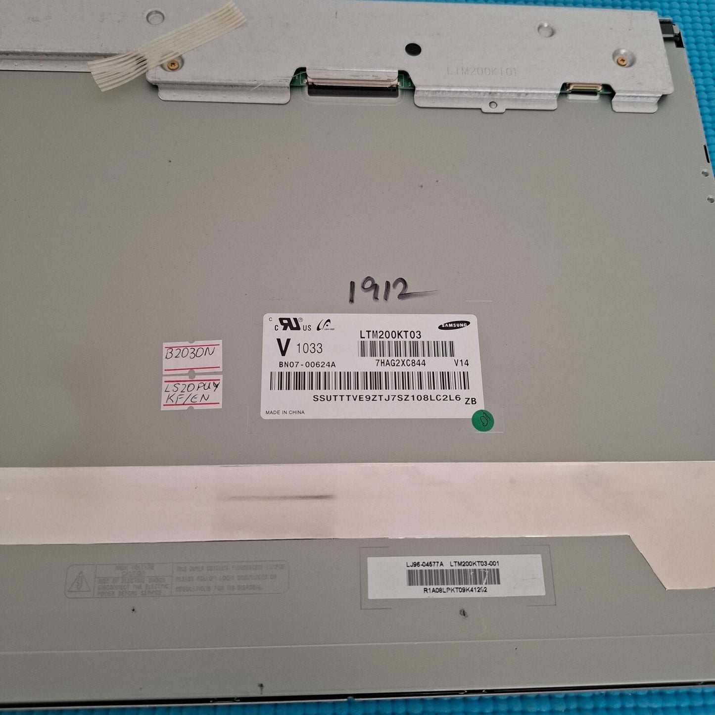 LED/LCD SCREEN PANEL SAMSUNG LTM200KT03 FOR SAMSUNG B2030N LS20PUYKF/EN MONITOR