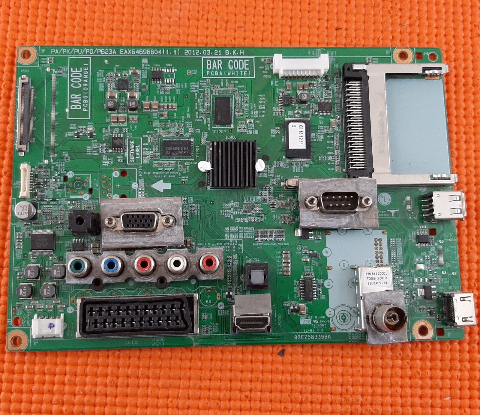 MAIN AV BOARD FOR LG 42PA4500 42" HD PLASMA TV EAX64696604 EBT61855498